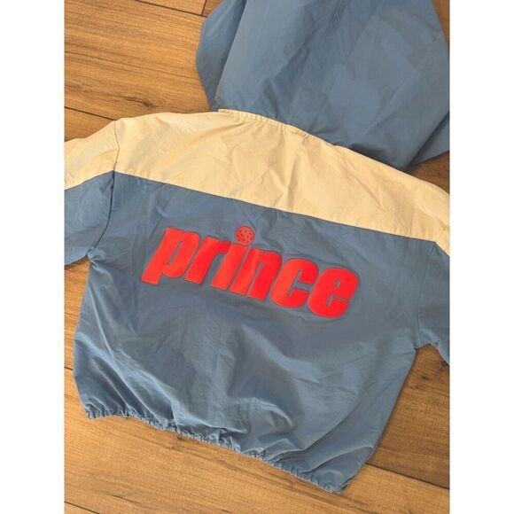 NWT Prince Pickleball Women's Cropped Hooded Full Zip Windbreaker Jacket XS Blue - Picture 2 of 3